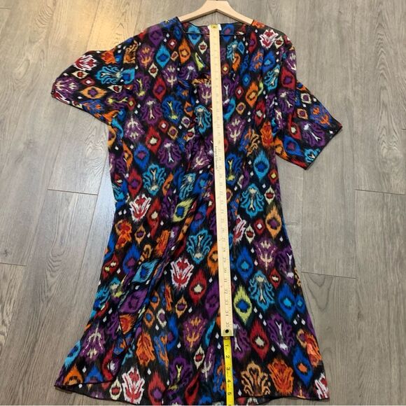 LULAROE Kimono Women Large Colorful Open Waterfall Short Sleeve Longline. - Picture 10 of 11